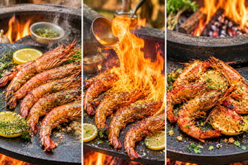 Gambas flambées au brasero : une recette aussi facile que délicieuse !