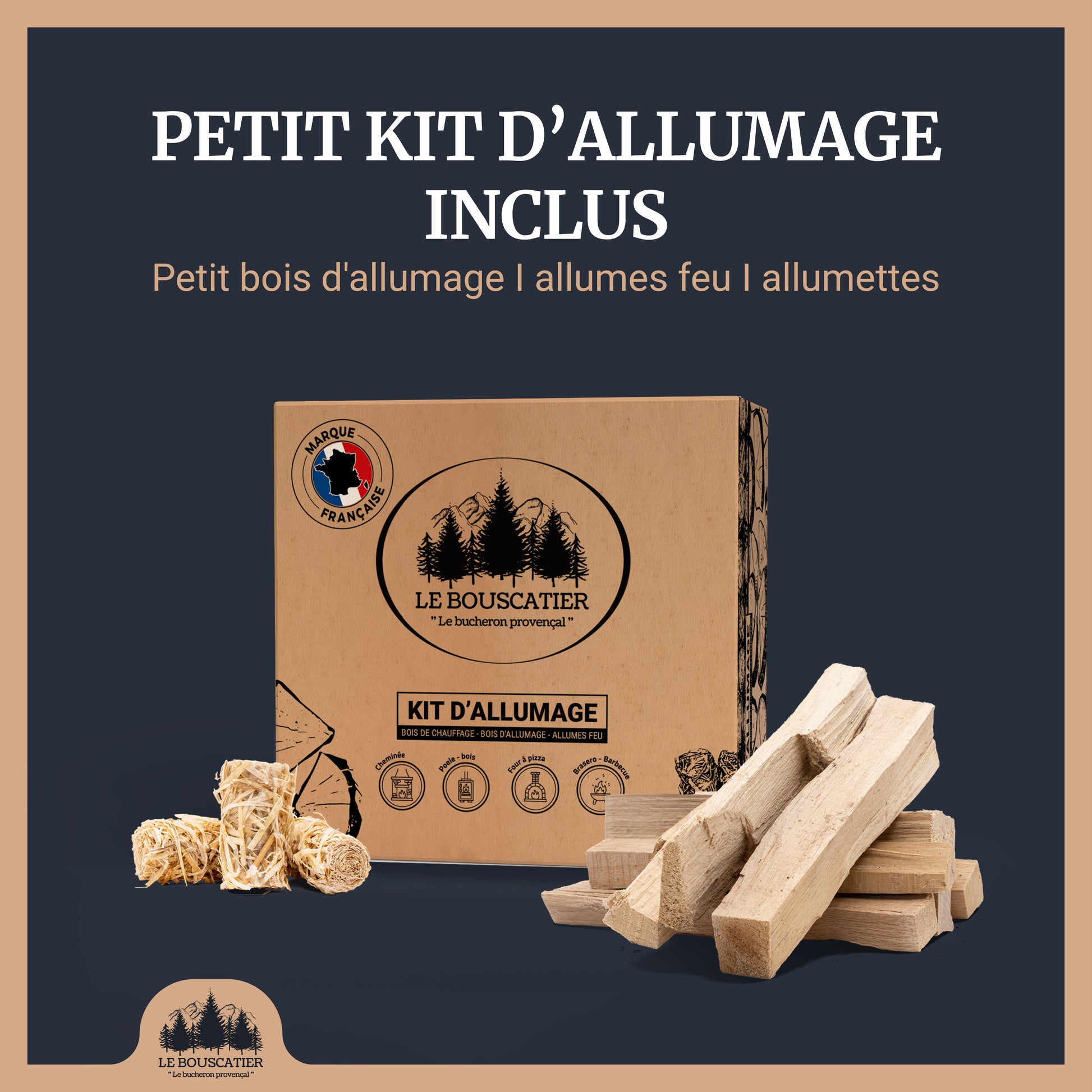 Kit d'allumage inclus avec les braseros de la gamme provençale
